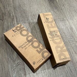 BRAND NEW Beauty By Earth Natural Deodorant & Facial Sunscreen Fragrance Free